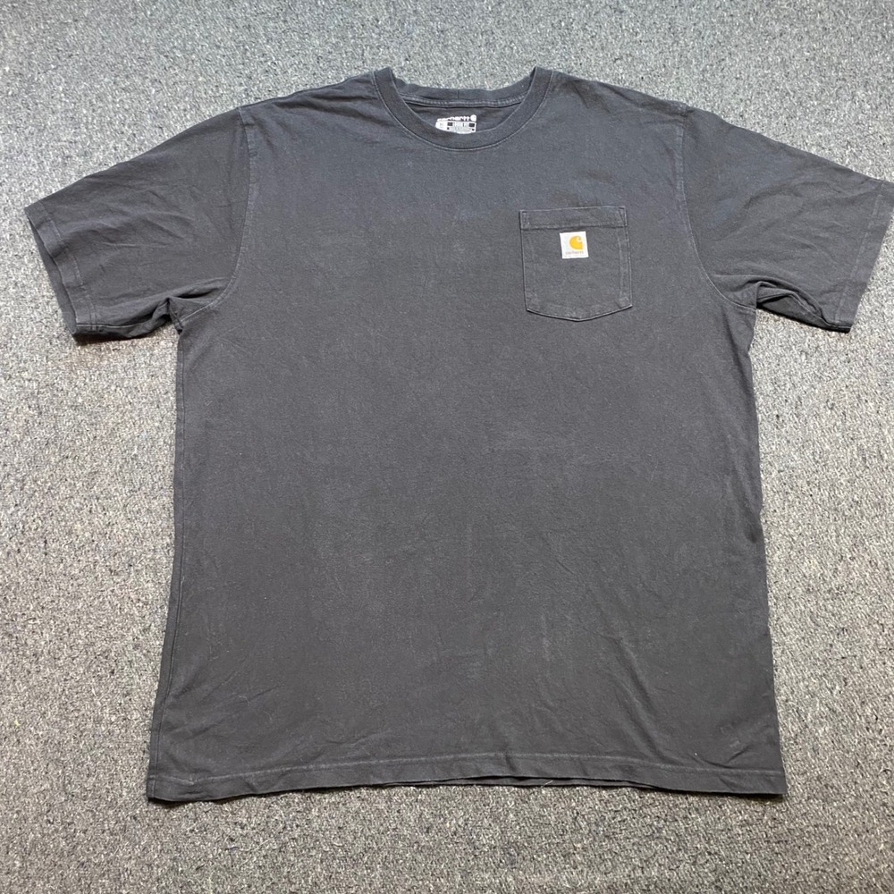 Carhartt Pocket TShirt XL Mens Black Workwear Streetwear Loose Fit Tall Tee K87